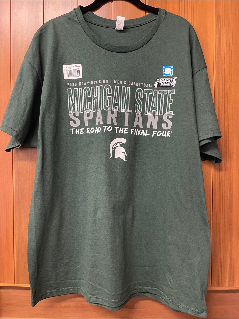 Michigan State SPARTANS Men’s Basketball XL Shirt The Road To The Final Four NWT